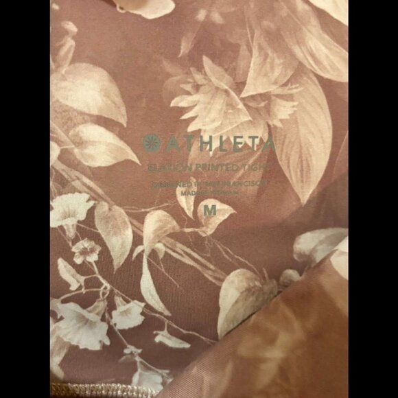 Athleta Women's leggings Elation Antoinette Velvety Pink Rose M - Picture 7 of 9